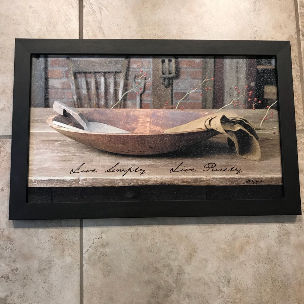 Wood framed picture